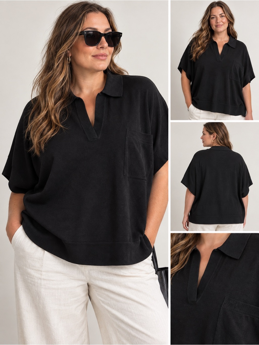Banana Republic OVERSIZED JOHNNY-COLLAR SWEATER